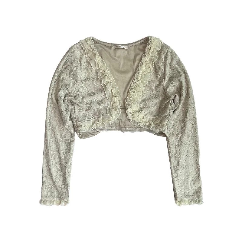 Weekend-Only Price Drops Axes Femme Lace Crop Cardigan