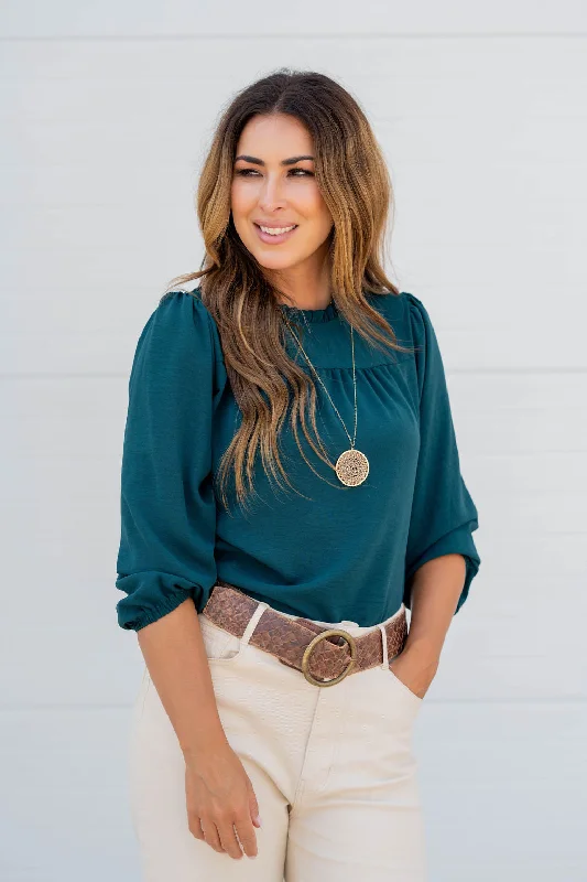 Weekend Savings Spectacular Classy Cinched Neck Blouse