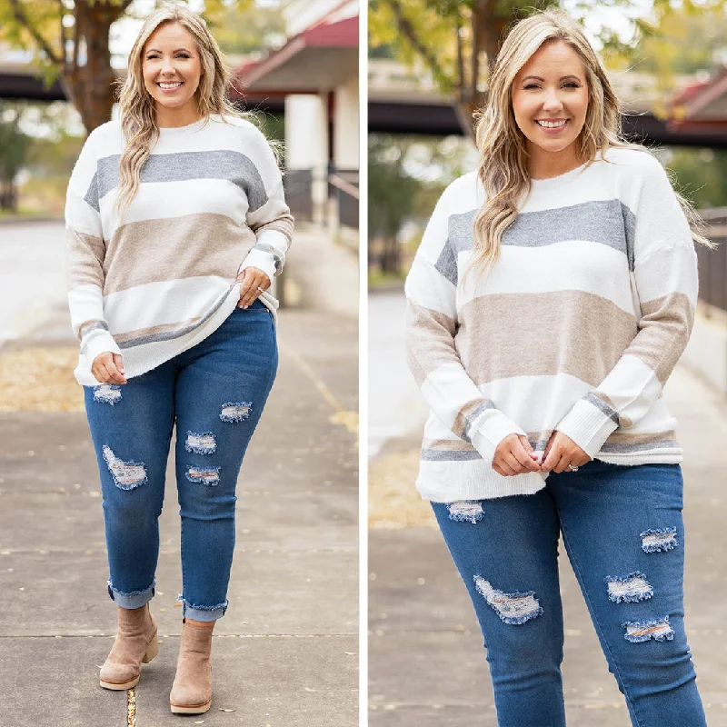 Weekend Bargains Just for You Remember To Dream Sweater, Cream