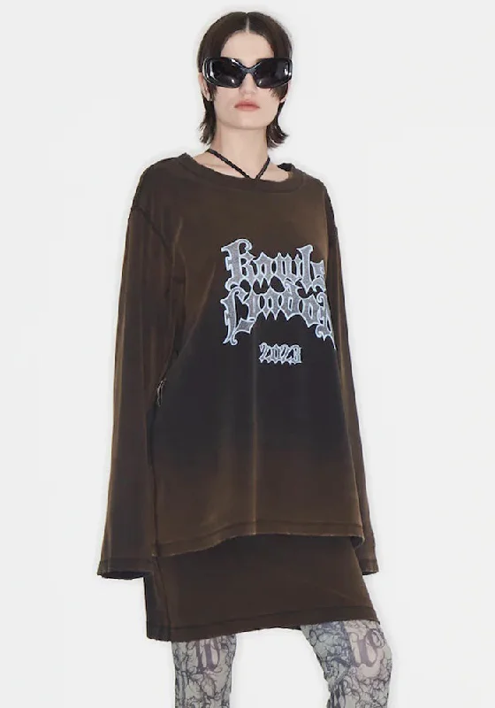 Quick Deals KNWLS FW23-CRNGT0DARK CRNG LONGSLEEVE T-SHIRT DARKWASH