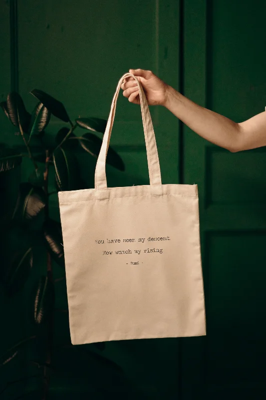 Weekend Discounts to Indulge In "Descent Rising" Tote Bag
