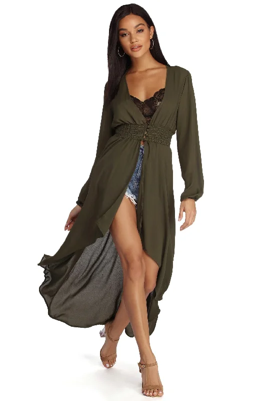 Exclusive Deal Flowy And Chic Duster