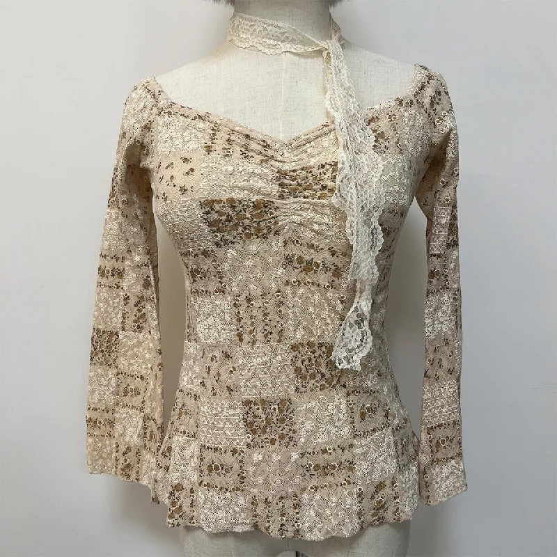 Weekend Deals That Amaze Off Shoulder Pattern Long Sleeve Top