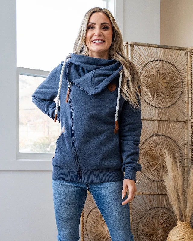 Midnight Sale Wanakome Athena Full Zip Hoodie - Navy