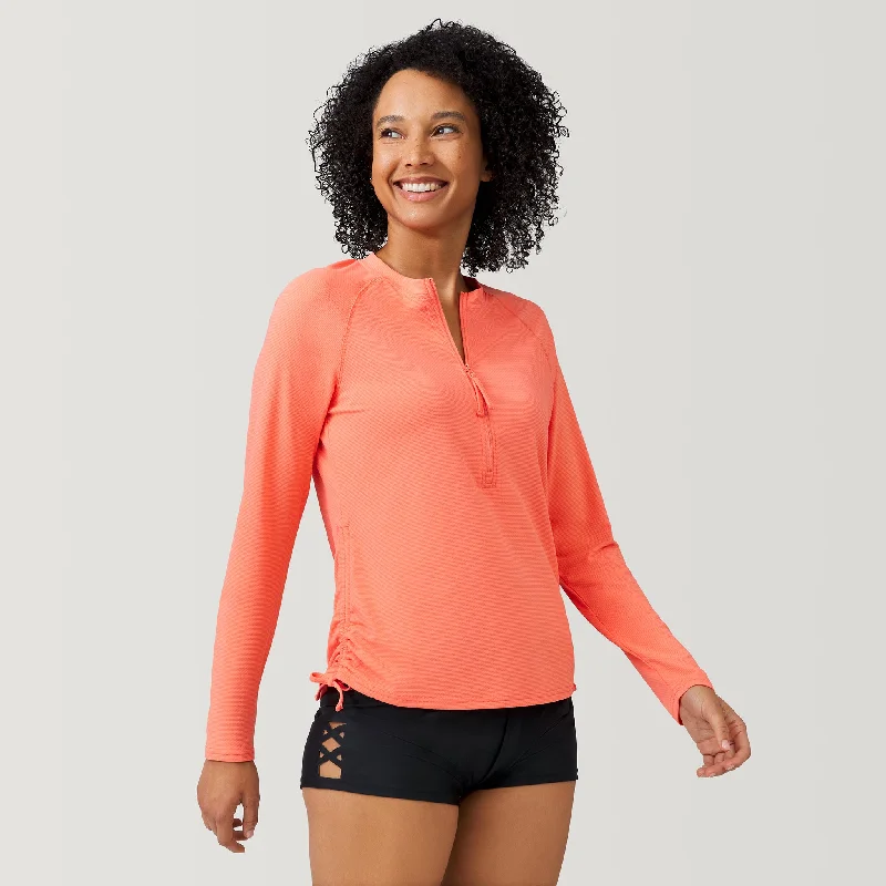Weekend Price Cuts Galore Women's SunFree Quarter Zip UPF Sunshirt