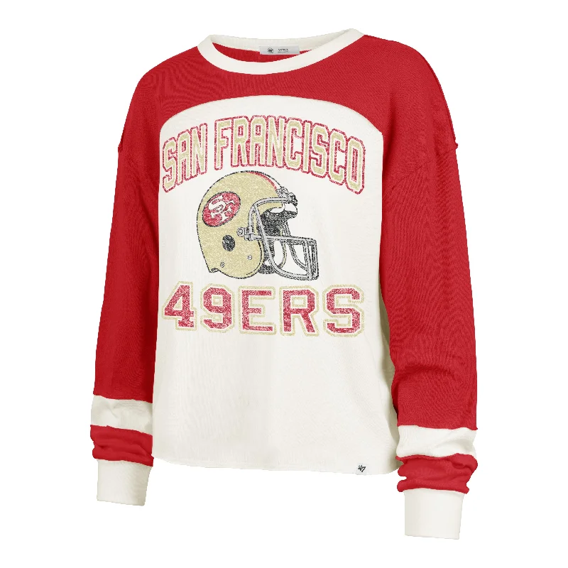 Extra Savings SAN FRANCISCO 49ERS HISTORIC GRIDIRON CURVE '47 TONI LONG SLEEVE TEE WOMENS