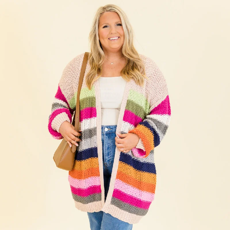 Weekend Discounts to Indulge In Josephine Cardigan, Nude Multi