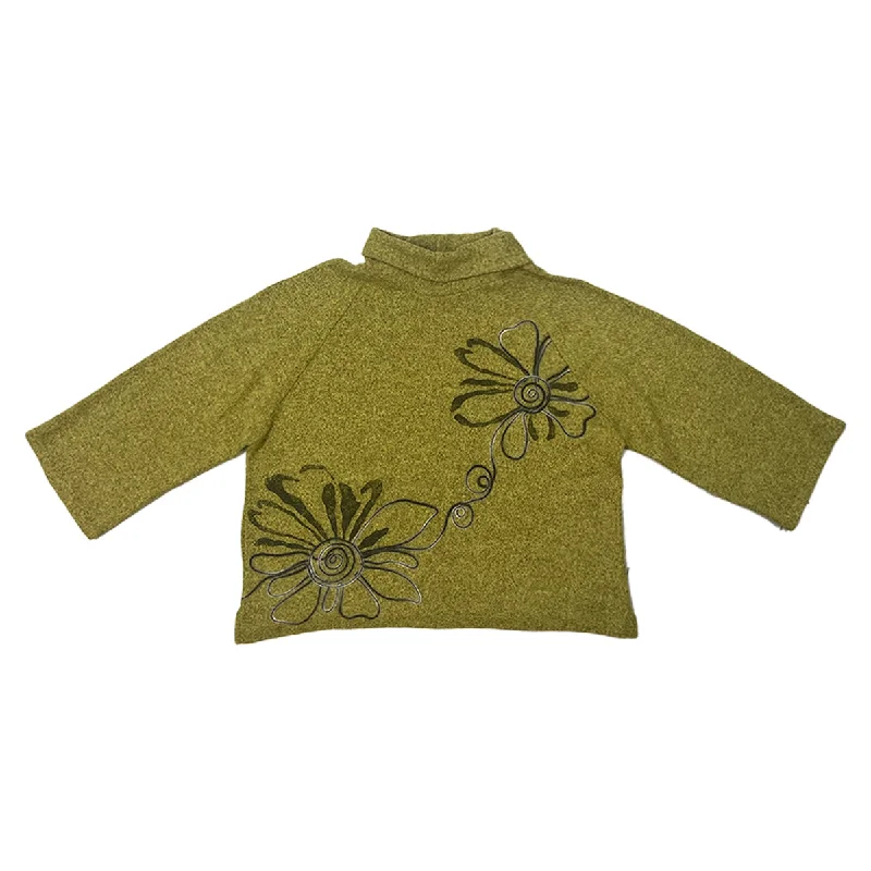 Savings Galore Flower Roll Neck Sweater