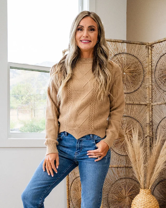 Daily Special Kimmy Cable Knit Sweater - Mocha