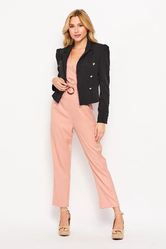 Weekend Bargains to Relish The Double Button Long Sleeve Short Blazer