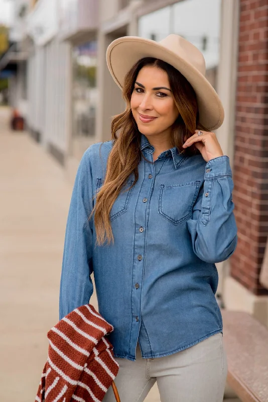 Weekend Deal Two Pocket Denim Button Up