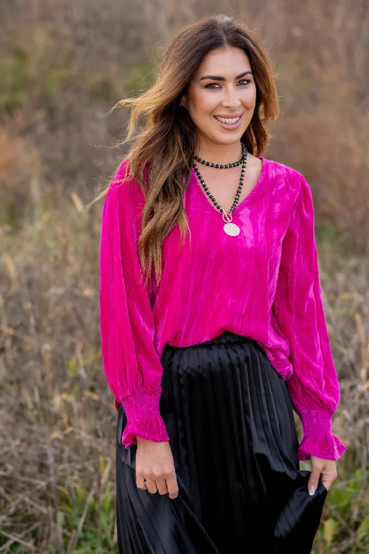 Weekend Savings Fiesta Velvety Cinched Sleeve Blouse
