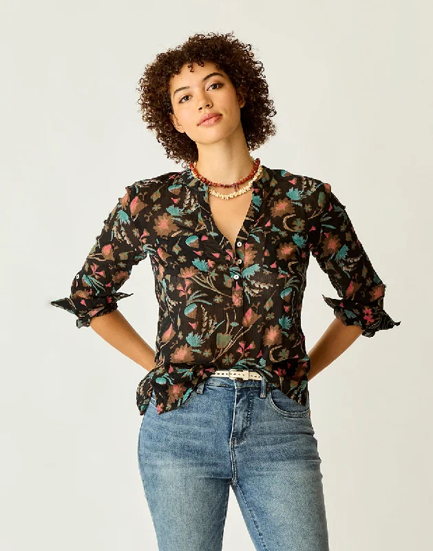 Savings Soar This Weekend Dylan Gauze Shirt: Scattered Floral