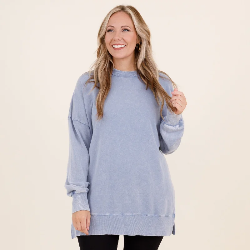 Weekend Offers That Dazzle Cozy Pullover, Serenity Blue