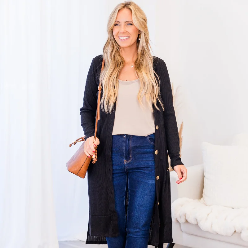 Weekend Offers That Shine Long Way From You Cardigan, Black