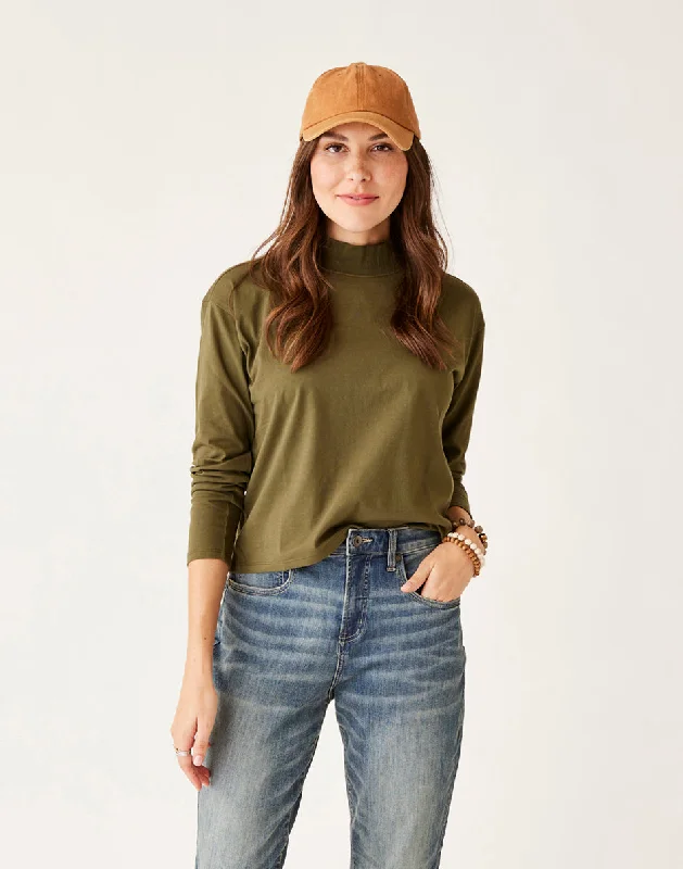 Mega Discount Bray Mockneck Top: Fir