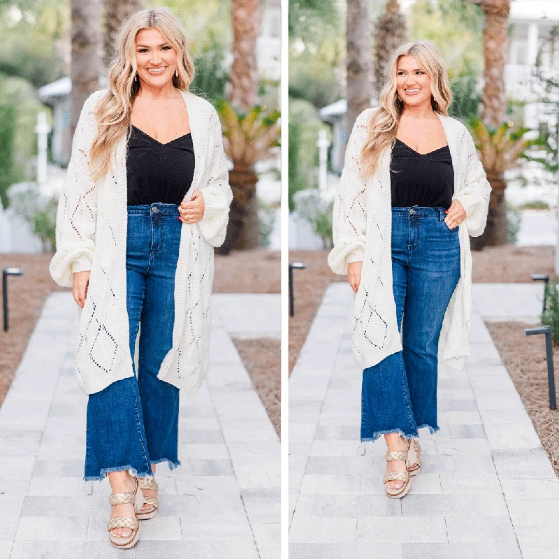 Unmissable Offer Eat, Drink, And Be Cozy Cardigan, White