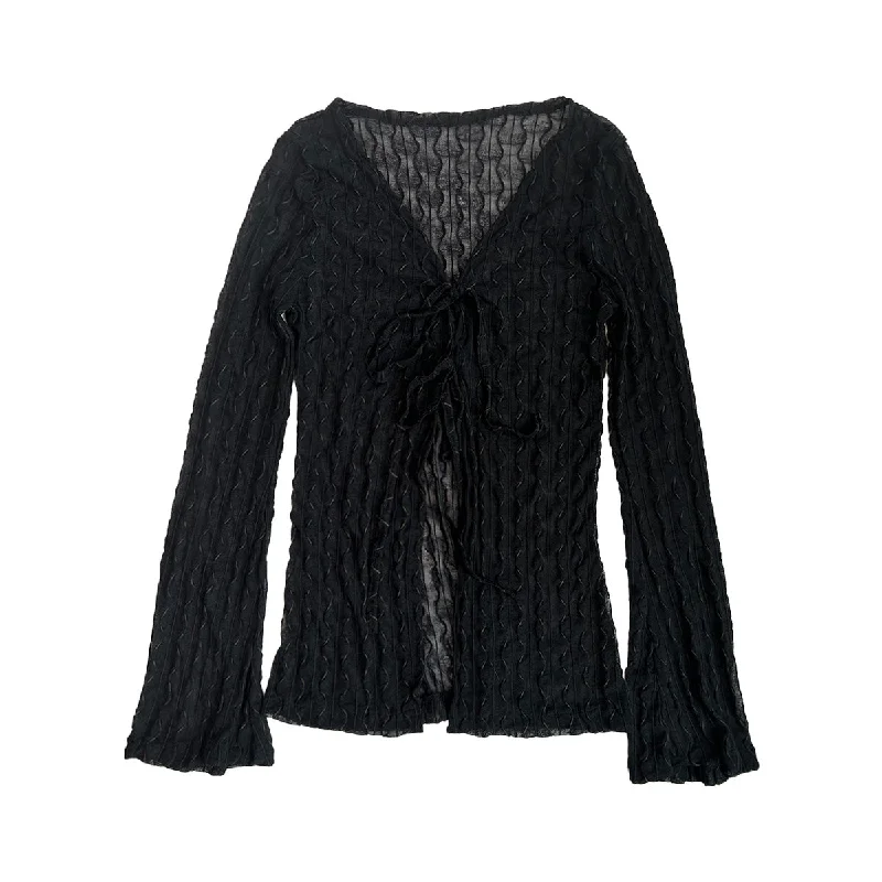 Weekend Shopping Extravaganza Mesh Cardigan