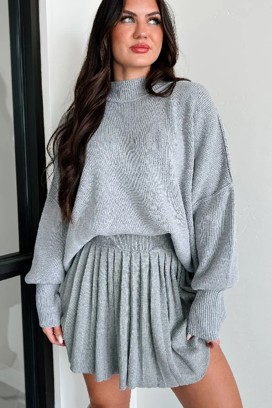 Weekend Offers That Amaze Auden Oversized Zenana Sweater (Heather Grey)