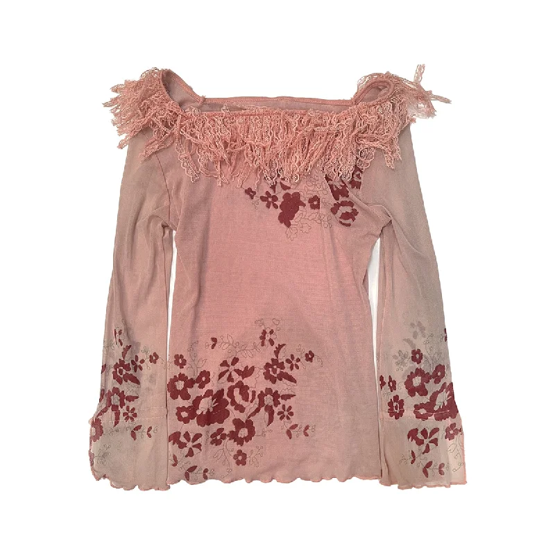 Weekend Specials to Snag Fur Mesh Flute Sleeve Top