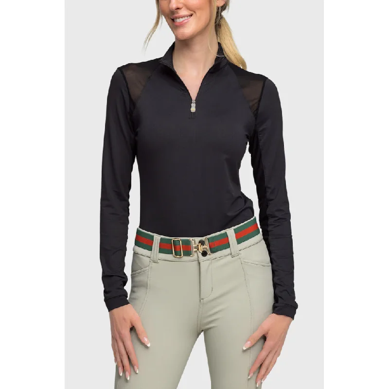 Hot Buy Kastel Denmark Long Sleeve Sunshirt Mesh Shoulder Black