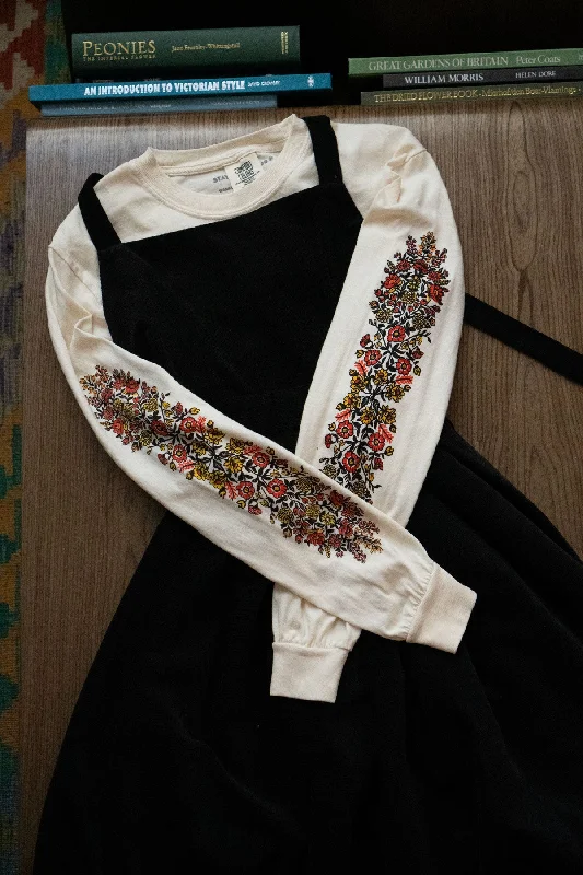 Deep Savings Folk Flowers Long Sleeve Tee
