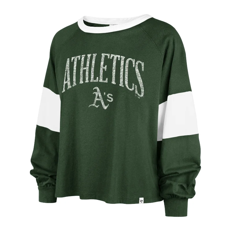 Weekend Discounts to Enjoy OAKLAND ATHLETICS UPSIDE '47 RHEA LONG SLEEVE TEE WOMEN