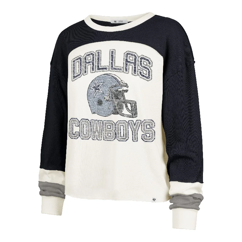 Sale Alert DALLAS COWBOYS HISTORIC GRIDIRON CURVE '47 TONI LONG SLEEVE TEE WOMENS