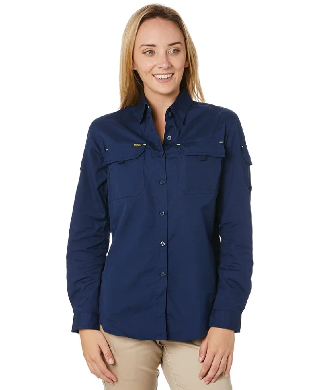 Weekend Wonders Await! Womens X Airflow Ripstop LS Shirt  - Navy