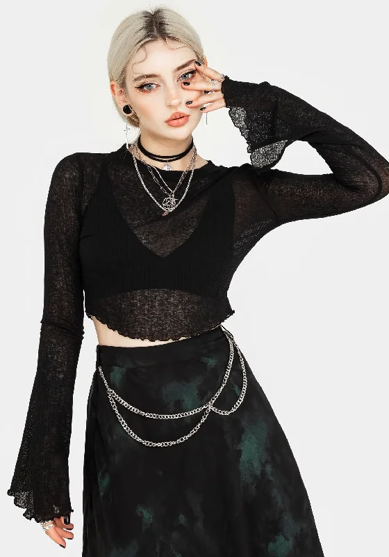 Flash Sale Cassia Jersey Mesh Crop Top