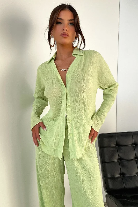 Steal Deal Ellora Long Sleeve Shirt - Green
