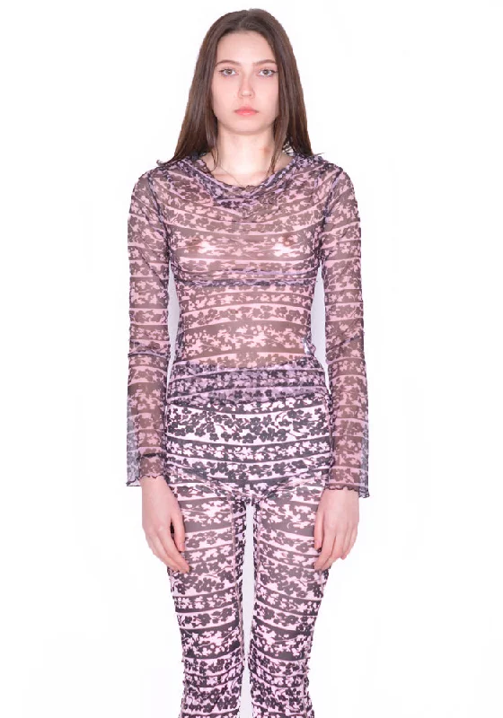 Price Drop KNWLS SS24-CLAVLS0PIBLO CLAVICLE LONG SLEEVE TOP PINK BLOSSOM