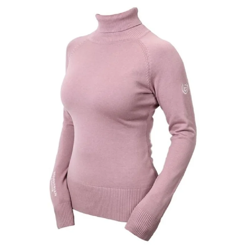 Hurry Up Equestrian Stockholm Polo Neck Jumper PINK