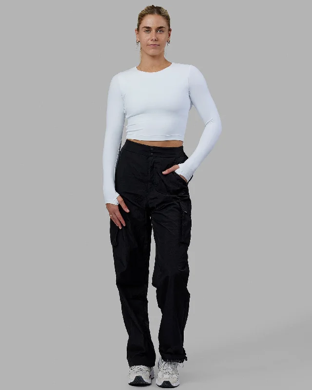 Weekend Discounts You Deserve Staple LS Cropped Tee - White