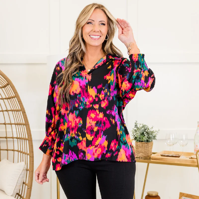Weekend Deals That Impress Wrapped Around My Finger Top, Black Mix