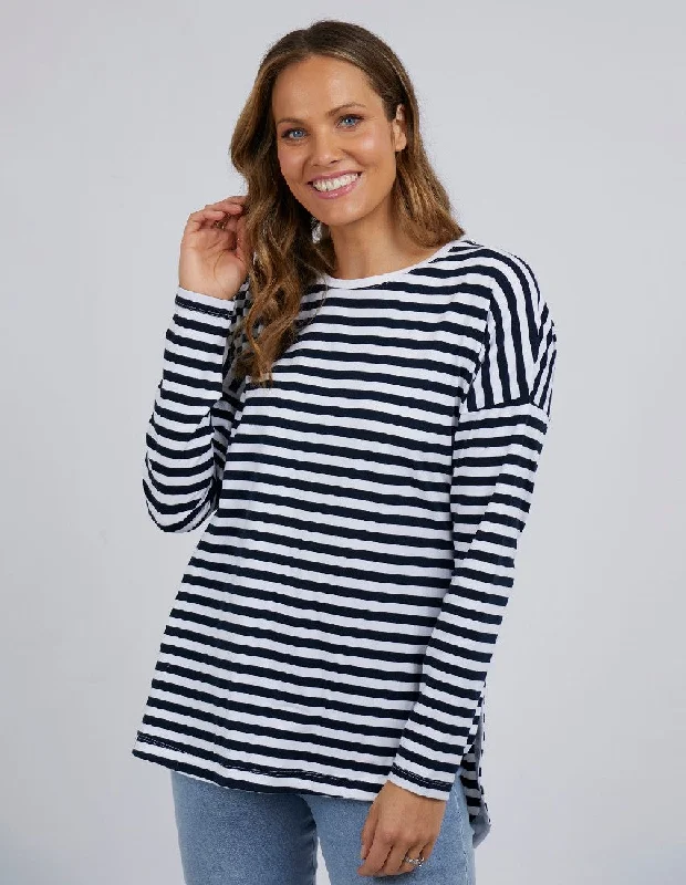 Hurry In Elm Lauren Stripe L/S Tee