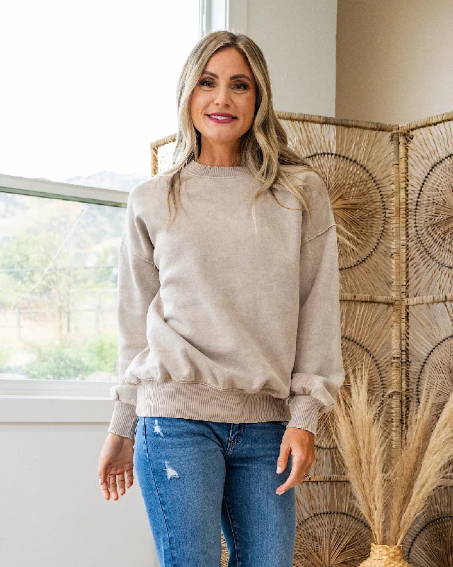 Weekend Discounts to Snag NEW! Boyfriend Crewneck Sweatshirt - Ash Mocha