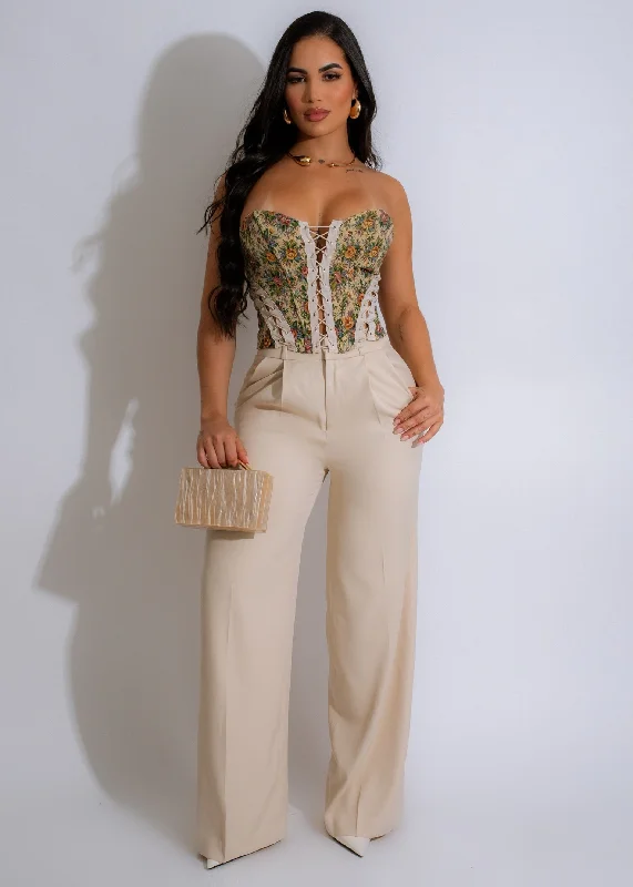 Shop the Weekend Away Autumn Tapestry Corset Top Nude