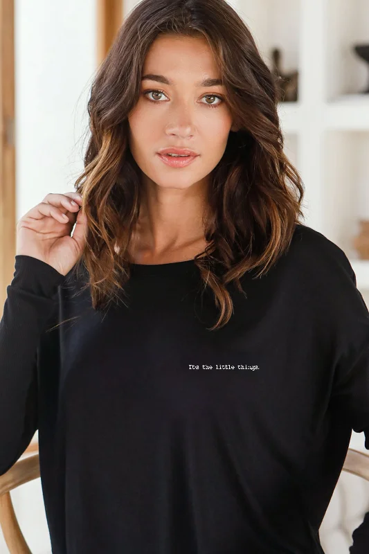 Huge Savings "Little Things" Original Ribbed Long Sleeve Tee