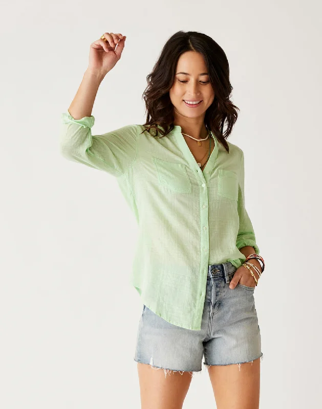 Weekend Discounts to Delight Dylan Textured Tunic: Lime
