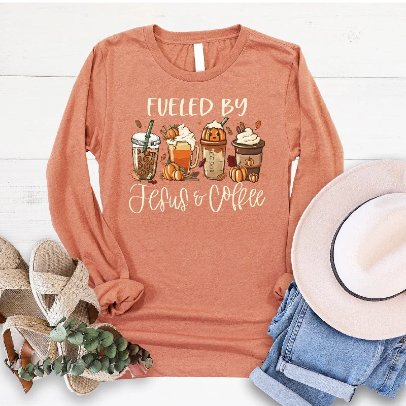Weekend Discounts to Love Fueled By Jesus and Coffee Long Sleeve