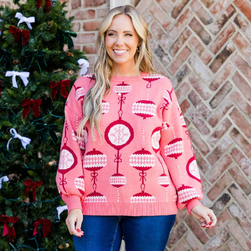 Weekend Specials to Enjoy My Christmas Ornament Sweater, Pink