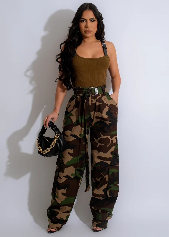 Super Sale All An Illusion Faux Leather Top Green