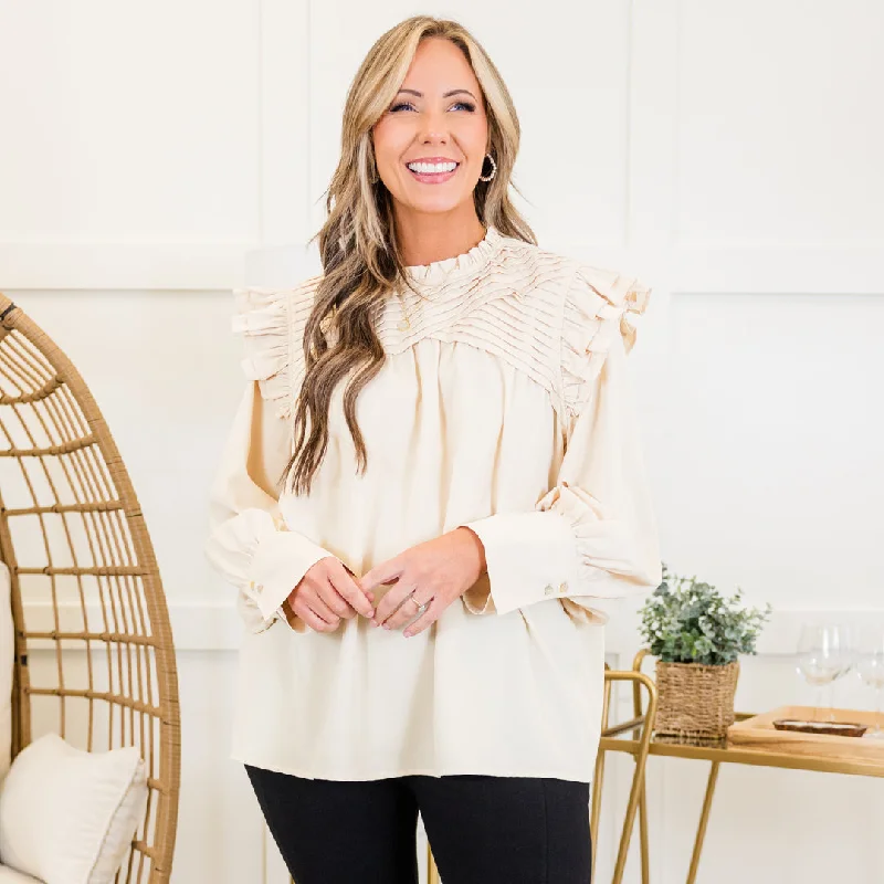 Weekend Deals to Make You Smile Love Takes Time Top, Cream