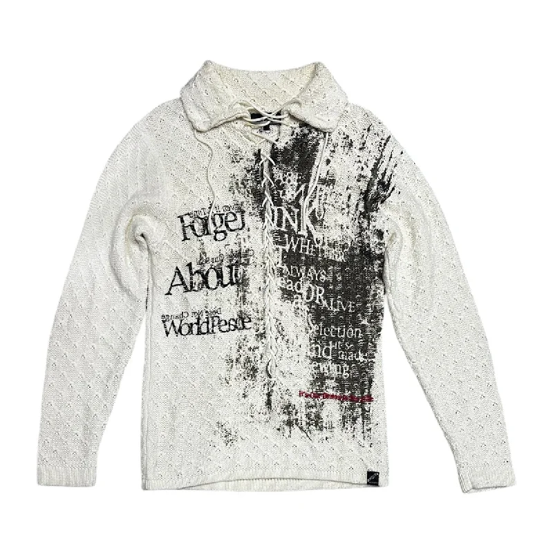 Time-Limited Offer Graphic Knit Long Sleeves Top