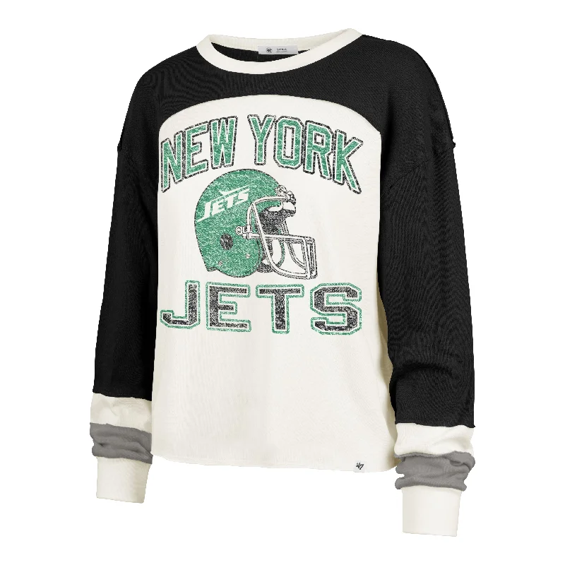 Value Pack NEW YORK JETS HISTORIC GRIDIRON CURVE '47 TONI LONG SLEEVE TEE WOMENS