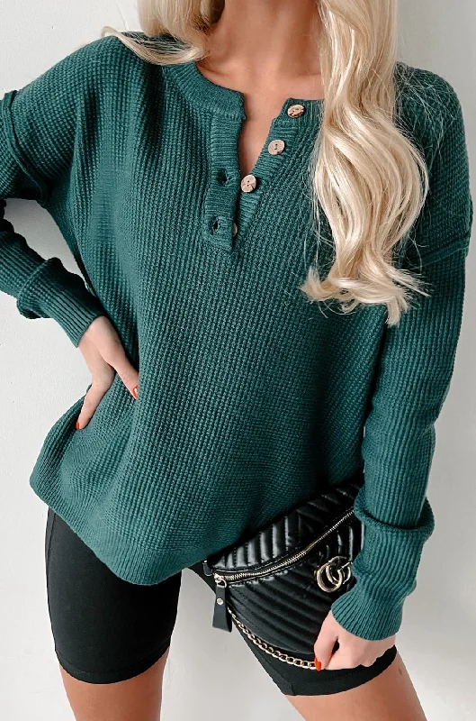 Year-End Clearance Joni Henley Sweater (Hunter)