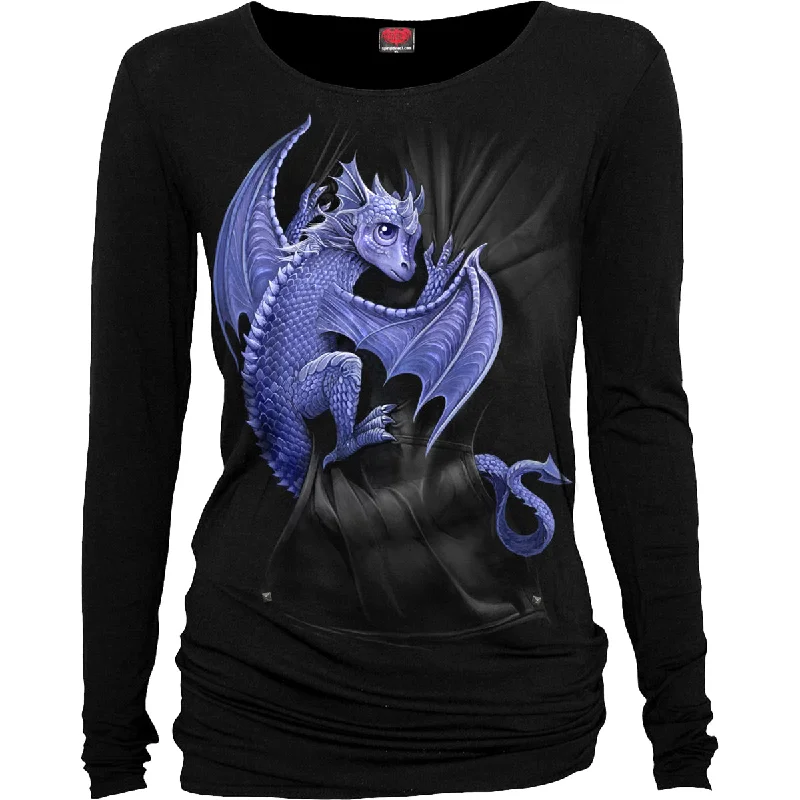 Huge Savings POCKET DRAGON - Baggy Top Black