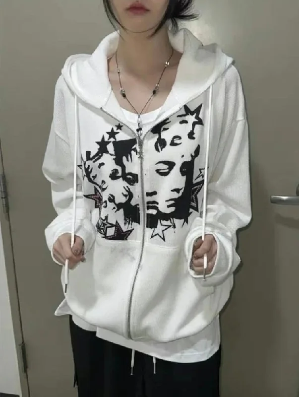 Weekend Savings Galore Bling star hoodie zipup