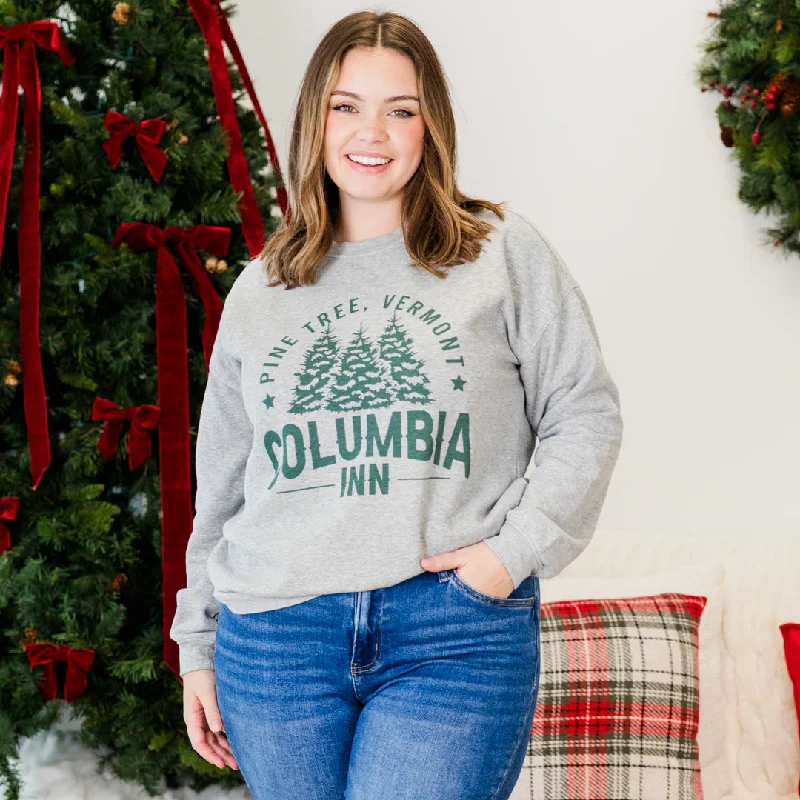 Hurry Up Always A White Christmas Pullover, Heather Grey